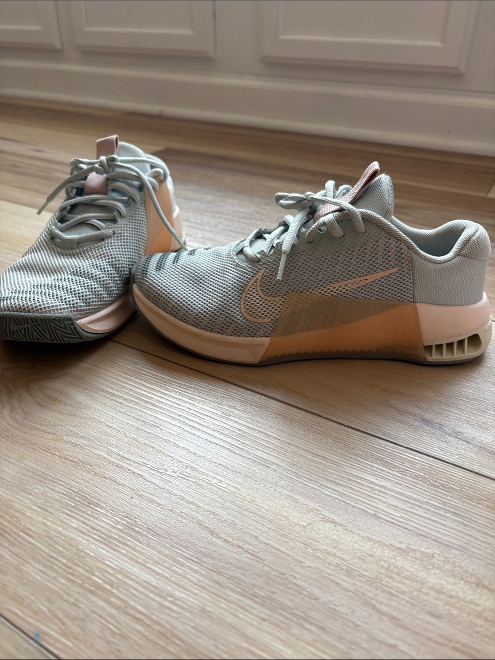Nike Women’s Athletic Training Shoes - Light Blue and Peach